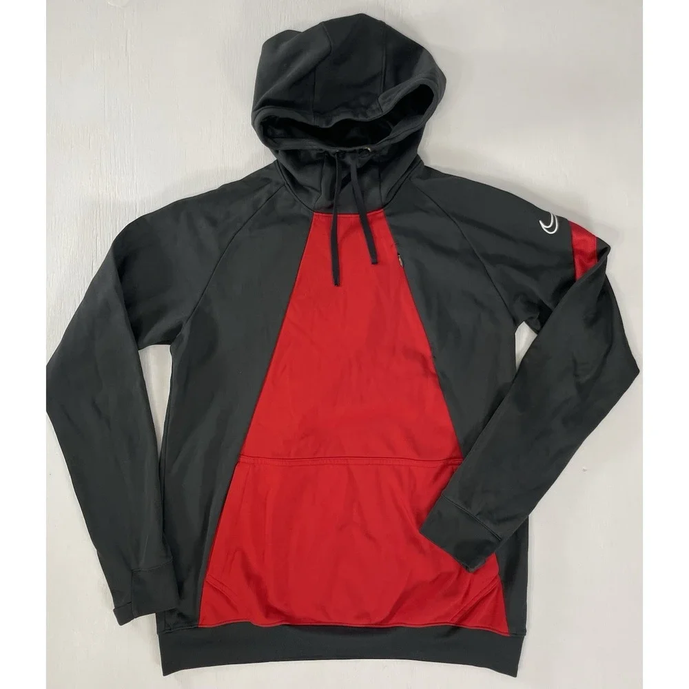 Men's Nike Dri Fit Pullover Gray Red Lions‎ Size M Athletic Sporty Fleece Lined